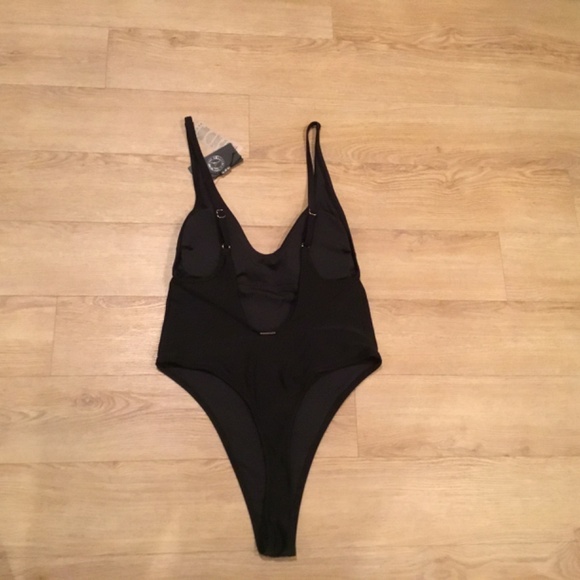 Relleciga Women’s High Cut Low Back One Piece Thong Bathing Suit - Picture 6 of 7